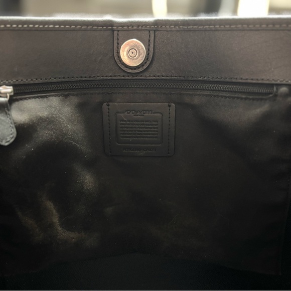 Coach Black and White Floral Tote Bag - Picture 4 of 4